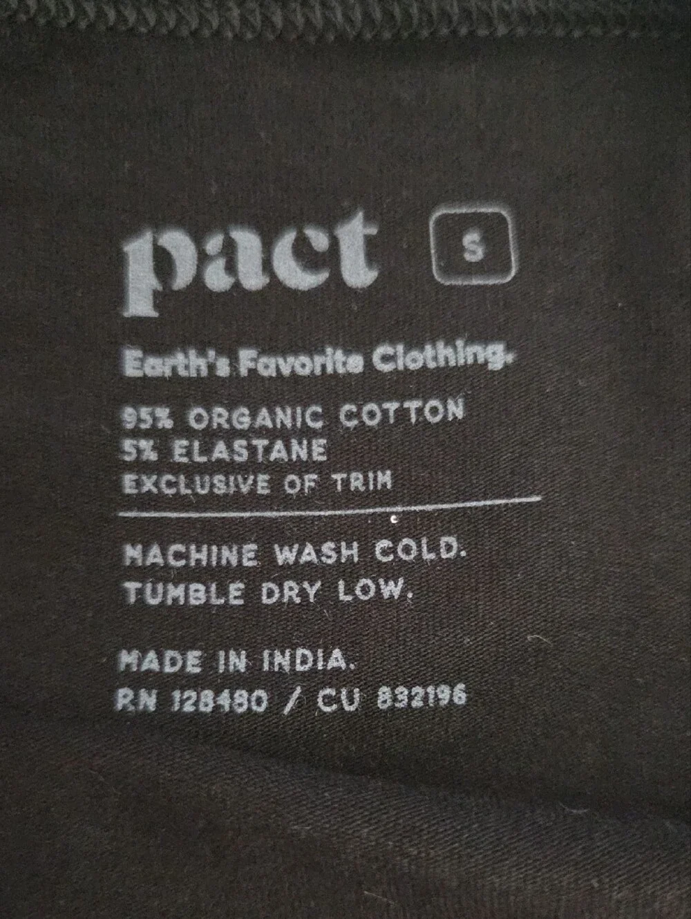 NWOT- Pact Organic- Women's Black Boyshorts (3pck)